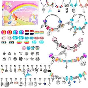 LauCentral Kit para Hacer Pulseras Niñas, Regalo original Niñas, Kit fabricación Joyas niñas, Juego para niña, Kits para hacer bisutería, Regalo Año Nuevo Cumpleaños Navidad para Niñas de 5-17 Años