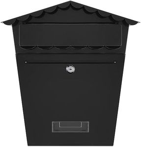 Serenelife Indoor & Outdoor Wall Mount Locking Mailbox | Secure Key & Lock Mechanism | Weather Resistant & Durable | Easy Access Metal Flap | includes 2 Keys & Mounting Hardware | 13x14x5 in