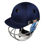 SS Gutsy Cricket Helmet | Navy Blue | Size: Medium | For Men & Boys | Mild Steel Grill | Eva Padding