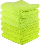 CHEMICAL GUYS MIC_333_6G El Gordo Professional Extra Thick Supra Microfiber Towels, Green, 16.5" x 16.5", Pack of 6