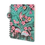 DOODLE Hard Bound Spiral Notebook Diary with Bookmark Dangler and Sticker Pages I B5 I Undated I 160 Ruled Pages I 80 GSM (Birds of Paradise)