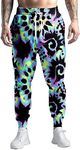 VVGETE 80s Costumes for Men Joggers Pants,Casual Pants Running Pants with Drawstring,90s Outfit for Men, Tie Dye, XX-Large