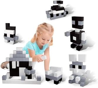 PicassoTiles 101 Pieces 1" Magnetic Toy Building Block Cubes Building Block, 3D Cube Construction Cubes Magnet Sensory Toys Gifts Educational with Free Idea Book for Kid, Boy, Girl & Toddler PMC101