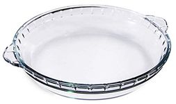 22.5cm 9" Round Glass Pie Plate Flan Tart Oven -Tableware Collection