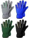 4 Pairs Kids Winter Gloves Waterpro