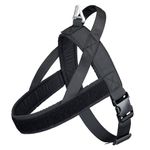 EXCELLENT ELITE SPANKER No-Pull Dog Harness Soft Padded Adjustable Nylon Pet Harness for Training Running(BLK-S)