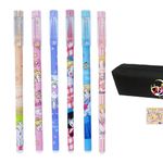 HJYZY 31 pcs Moon Girl Gel Pen Cute Anime Pencil Bag Sailor Stickers Ballpoint Pens Black Ink 0.5mm School Supplies for Girls