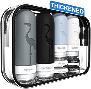 Vipop Empty 3 oz Travel Size Bottles Toiletries Containers for Toiletries Liquids,Small Silicone Mini Refillable Leak Proof TSA Approved Travel Bottles for Creams Shampoo and Conditioner Traveling