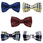 BIPY 5/Pack Dogs Collar Bow Ties Puppies Cats Collar Sliding Charms Adjustable Bowties Attachment Small Pets Collar Accessories for Costume Birthday Party Festival