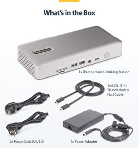 StarTech Thunderbolt 4 Dock – Dual 4K, 16-Port, 100W Charging, HDMI/DP
