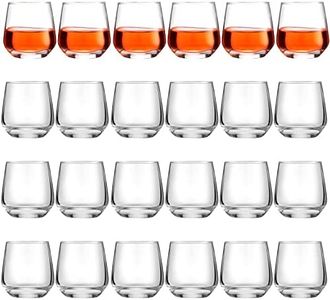 Set of 24 Shot Glasses 3.25 oz Tequila Glasses Heavy Base Whiskey Tasting Glasses Glass Cups Small Liquor and Spirit Glasses Tequila Bar Glasses Shooter Glass for Drinking Tasting Espresso Beer Juice