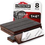 Non Slip Furniture Pads X-PROTECTOR – 8 PCS Furniture Grippers 1x4 - Ideal Self-Adhesive Rubber Feet for Furniture Feet – Non Skid Furniture Pads Floor Protectors – Keep Furniture in Place!