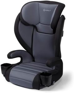 Safety 1st Grow and Go 2-in-1 Booster Car Seat with ComfortWings, Converts High-Back to Backless, 19" Wide, Fits 3 Across, Lightweight, Foldable, Easy-Clean, Cup Holders, 40-100 lbs, Black Sand