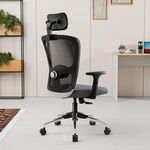 Green Soul Jupiter Lite | Office Chair | High Back Mesh Ergonomic Home Office Desk Chair | Height Adjustable Armrests | 1D Adjustable Lumbar Support | Single Lock Mechanism | Black Grey