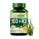 Vlado’s Himalayan Organics Vitamin D3 600 IU + K2 as MK7 Supplement | Supports Stronger Immunity & Bone & Heart Health | Healthy Heart For Men And Women - 120 Veg Tablets