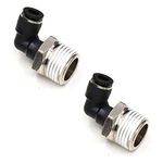 1/2 Npt Push to Connect Air Fitting CEKER 1/4 inch OD Tubing Elbow Air Line Quick Connect Fittings Male Threaded 90 Degree Push in Lock Fit Pneumatic Fittings Tube Connector 2Pack