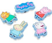 BABOLE Rubber Pack Of 5 Peppa Pig Croc Shoe Decoration Charms Multicolour