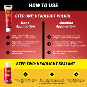 T-Cut Headlight Restoration Kit – Cleans, Restores & Protects