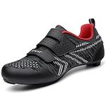 ULTIANT Cycling Shoes Mens Womens Compatible with Peloton Indoor Riding Shoes Road Bicycle Shoes with Look SPD SL Delta Cleats Outdoor Pedal Bike Shoes(Black,13 Men/15.5 Women)