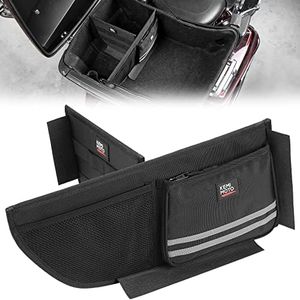 KEMIMOTO Tour Pack Organizer, Organizer Storage with Mesh Pocket and Dividers Compatible With Touring CVO Road Glide Ultra Limited Tri Glide 2014 2015 2016 2017 2018 2019 2020 2021 2022 2023 2024