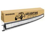 RIGIDON 50 Inch 648W Curved LED Light Bar, Triple Row Flood Spot Combo 64800LM Light Bar Waterproof Driving Boat Offroad LED Work Light for ATV UTV Truck