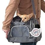 Sherpa Official American Airlines Travel Bag Pet Carrier, Airline Approved & Guaranteed-On-Board - Mesh Windows & Spring Frame, Locking Safety Zippers, Machine Washable Liner - Charcoal Gray, Medium