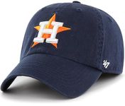 47 MLB Team Color Primary Logo Franchise Fitted Baseball Hat Cap, Unisex Adult, Houston Astros - Navy, XL