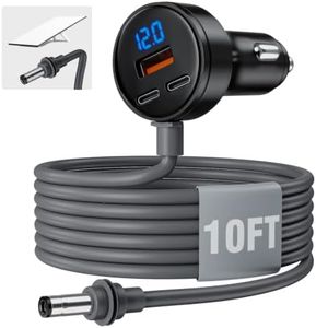 LNVUF Car Adapter for Starlink Mini, 10FT 18AWG Cable, 60W USB-C, 30W USB-A