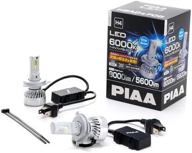 PIAA LEH220 LED 6000K Headlights/Fog Lights (Controller Separated Type), Ultimate Brightness! Model with Copper Substrate & Heat Pipe, 12 V 24 V, 45/45 W, Hi8000/Lo5600lm, H4, Vehicle Inspection,