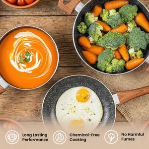 Nuovva 8-Piece Nonstick Cookware Set – Pots and Pans Collection