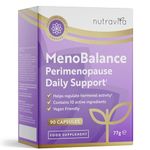 Perimenopause Supplements - Support for Perimenopause & Menopause Symptoms - with Soy Isoflavones, Magnesium & Vitamin B6 to Support Hormone Balance for Women - 90 Vegan Capsules - UK Made - Nutravita