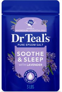 Dr Teal’s Epsom Salt Lavender, 3lb (1.36kg) – Relaxing Bath Soak