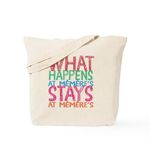 CafePress What Happens at Memere's Tote Bag Natural Canvas Tote Bag, Reusable Shopping Bag