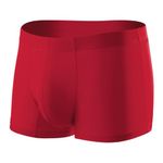 Arjen Kroos Men's Silk Underwear Tagless Sexy Underpants Bulge Pouch Boxer Briefs,Red-AK7010,Large