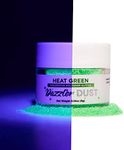 BAKELL Heat Green Glow in The Dark Art & Craft Glitter, 5g Jar | Dazzler DUST | Non-Toxic Decorating Glitter | Arts, Crafts, Slime, Glue, Paint, Face & Body (Heat Green)