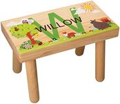 Fox Valley Traders Custom Children’s Step Stool, Customized with Kid’s Name, Woodland Animals Design