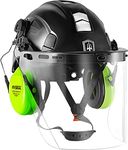 GREEN DEVIL Forestry Safety Helmet Chainsaw Helmet with Face Shield and Ear Muffs 3 in 1 Forestry Hard Hat