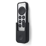 elago Remote Holder Mount Compatible with Apple TV 4K Siri Remote 3rd (2022) & 2nd Gen - Strong Sticker or Screw Mounting Options, Wall Mount, Durable Material, Never Lose Your Remote Again (Black)