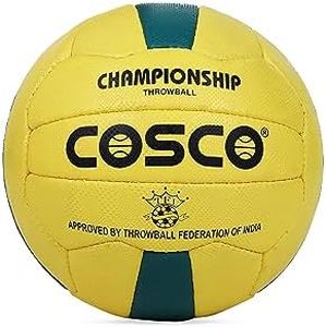 Cosco 17007 Rubber Throw Ball, Size 5 (Yellow & Green, Volleyball)