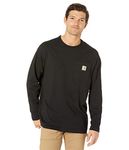 Carhartt Men's Force Relaxed Fit Midweight Long-Sleeve Pocket T-Shirt, Black, L