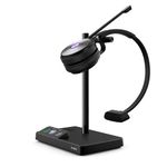 Yealink WH62 Mono Teams Wireless Noise Canceling Headset - Connects and Works with USB Enabled Desk Phones, Computers and Softphones. Headset Includes a 500ft Wireless Range + Intelligent Mute