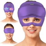 Ease Essence 2 in 1 Migraine Relief Cap & Detachable Gel Eye Mask for Hot & Cold Therapy, Relaxation Gifts for Women, Flexible Headache Relief Cap for Sinus, Migraine Relief Products w/ 20% Extra Gel