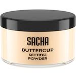 Sacha BUTTERCUP LIGHT Setting Powder. Camera Ready. No White Cast or Ashy Flashback. Controls Oil & Shine. Loose Powder For Light Skin Tones, 1.25 oz