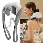 Neck Massager, Shiatsu Neck Back Shoulder Massager for Pain Relief Deep Tissue, 5D Kneading Massage Pillow for Neck, Back, Shoulder, Traps, Electric Massager with Heat, Gifts for Women Men Mom Dad