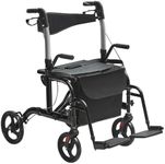 VEVOR 2 in 1 Rollator Walker & Tran