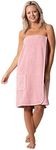 Robe Direct Women’s Terry Cloth Spa and Bath Towel Wrap with Adjustable Closure & Elastic Top (Powder, XX-Large)