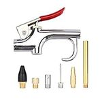 AIRTOON Air Blow Gun Set with 6 Interchangeable Nozzles, Blow Gun with Rubber and Safety Tip Nozzles, 7 Pieces Air Blow Gun Accessories Kit