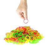 GLUN® Elastic Bands 2 Inches Fluorescent Color Rubber Band for School, Home and Office use High-Quality, Durable and Bright Pack 100 Grams