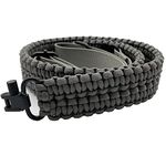 VVAAGG Two-Point Gun Sling with Swivel, Non-Slip Paracord Rifle Sling with Quick Adjustable Length Rifle Strap, Gray