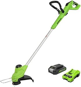 Greenworks 24V 12 inch TORQDRIVE String Trimmer, 2Ah USB Battery and Charger Included ST24B212